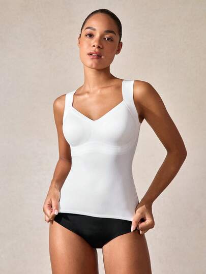 Nahtloses Formungsmieder für Damen, Taille- und Bauchformung, minimalistisches Unterhemd kann als Oberbekleidung getragen werden, Körperformung