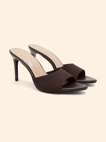 CUCCOO BASICS Giày sandal cao gót thời trang nữ - Cà phê nâu - Xem 1