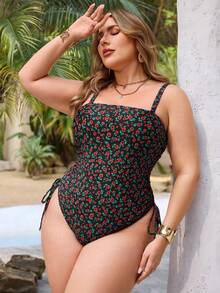 Swim Mod Áo tắm liền thân họa tiết hoa retro dành cho nữ cỡ lớn năm 2026, kiểu dáng thon gọn, có dây rút ở eo, áo tắm liền thân dây mảnh thanh lịch, áo tắm liền thân họa tiết hoa cho kỳ nghỉ biển, bikini liền thân cho nữ, áo tắm cỡ lớn cho nữ, áo tắm họa tiết hoa, áo tắm cho nữ, áo tắm che phủ toàn thân cho nữ, áo tắm che phủ toàn thân cho nữ cỡ lớn, áo tắm nữ, áo tắm cỡ lớn, áo tắm liền thân, áo tắm ôm sát cơ thể, áo tắm kiểm soát bụng, áo tắm họa tiết hoa Pri - Nhiều màu - Xem 6