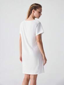 SHEIN 字母图案睡衣 - 白色 - 查看 2