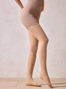 1双40D女士塑形舒适透明连裤袜，柔软舒适 - 杏色 - 查看 6