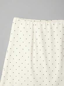 GlowEve 女士波点休闲百搭约会外出迷你裙 - 杏色 - 查看 3