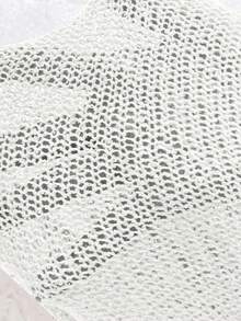 Casual Solid Color Sweater, Spring/Summer - White - View 5