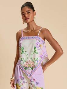 Travachic Vacation Print Tank Top & Pants 2 Pieces Set - Purple - View 7