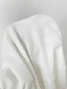 SHEIN Lady 女士度假休闲纯色无袖系腰连衣裙 - 白色 - 查看 7