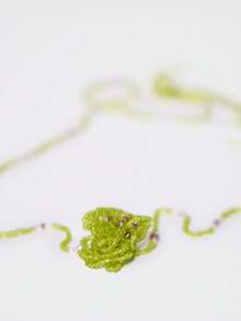 MUSERA 绿色双层花朵项链 - 綠色 - 查看 5