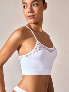 1 pieza Sujetador diario sin costuras y sin espalda para mujer, ropa interior y sujetador transpirable y de secado rápido para damas - Blanco - Ver 8