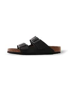 Birkenstock Arizona 凉鞋，吸汗透气，轻便耐用，易于清洗，户外男女通用，黑/棕色，552111 - 黑色/棕色 - 查看 1