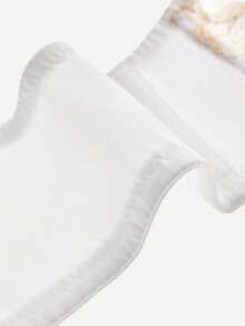 LUVLETTE Plus Woman Lingerie Full Coverage Pushup & Breathable Underwire Sexy Unlined Embroidered Lace White Wedding Bridal Bra Mesh & Lace Bra Minimizer Bra - Gold - View 10