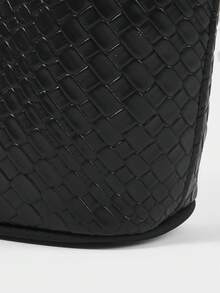 SHECARRY Women's Fashionable Versatile Commuter Metallic Handbag - Black braid - View 6