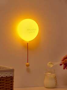 Teckwe Balloon Night Light, Home Decor With Unique Design, Bedroom Wall Sconce - Yellow - View 6