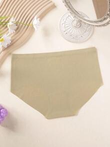 Bộ 6 quần lót tam giác liền mạch màu trơn, kiểu dáng đơn giản - Nhiều màu - Xem 3
