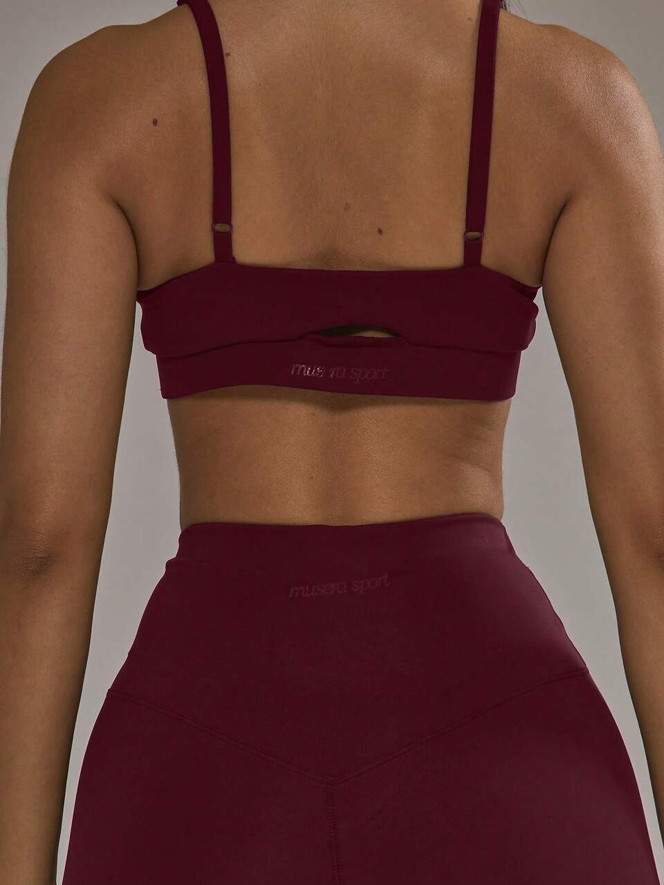 Active Burgundy S Bra And High Rise Leggings Co Ord Set