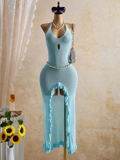 Bellisia 女士纯色简约日常颈部遮盖衫