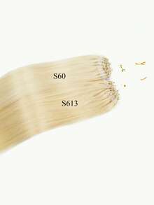 Micro Loop Hair Extensions Human Hair Extensions 1 Pack Natural Straight Invisible Beads Thick Micro Ring Loop Hair Extensions With Fishing Line No Glue Needed Soft For All Women Beginner Friendly - Multicolor - View 3