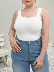 SHEIN Essnce 大码休闲针织背心，4 件套，颜色可选，女士休闲背心，女士服装背心，夏季女士上衣，女士背心套装，多件装上衣，女士背心，大码上衣，多件装背心 - 彩色 - 查看 3