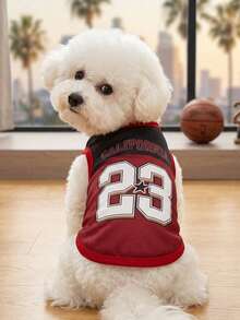 PETSIN 1件宠物猫狗通用红黑23针织时尚休闲舒适狗背心 - 彩色 - 查看 1