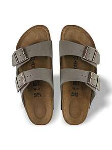 Birkenstock Arizona 凉鞋，吸汗透气，轻便耐穿，弹性好，易于清洗，适合户外日常穿着，男女通用，灰色/棕色，货号 151211 - 灰色/棕色 - 查看 6