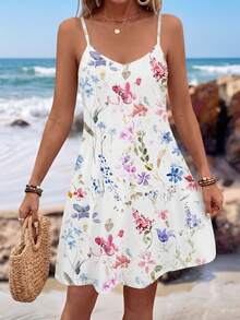 Sylviya Đầm Mini Dệt Kim Họa Tiết Hoa Cho Nữ, Thích Hợp Cho Mùa Hè - Nhiều màu - Xem 4