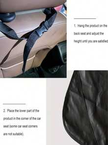 1pc Waterproof Pet Car Seat Cover Back Seat Protector Mat 130x110cm Black For Dog Cat Travel Auto Rear Seat Cushion Pet Carrier Accessories - Black - View 5