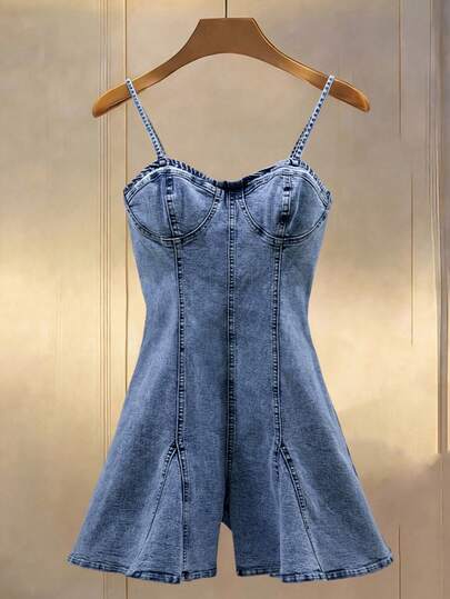 GlowEve Summer Casual Denim Romper Summer