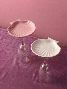 1pc Shell Jewelry Decoration Storage Tray, Suitable For Home Decoration, Pink Student Bedroom Decoration, Romantic Decoration Embellishing Desktop, Is The Best Choice For Decorating Living Room, Bedroom, Study, Dressing Table, Suitable For Wedding, Party Decoration, Suitable For Valentine's Day Gifts, New Year Gifts, Christmas Gifts - Multicolor - View 6