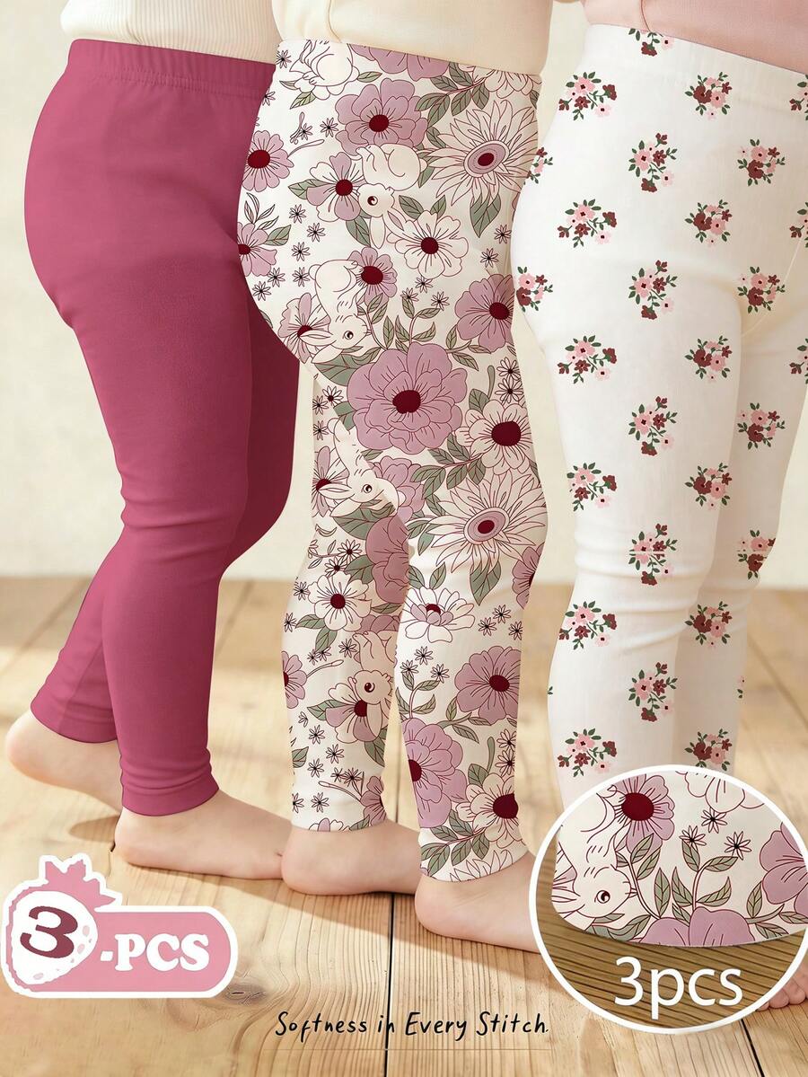 Souflis Souflis [Random 4pcs Sent]Spring/Summer Series, Dopamine Cream Spring/Summer Color Palette, Bohemian Style Floral, Daisy, Plant, Bow Pattern, - Multicolor - View 1