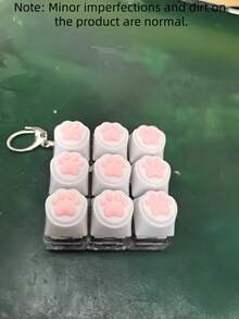 Llavero antiestrés, diseñado con teclas de teclado, adecuado para adultos como juguete para los dedos, con un anillo de presión con los dedos y que sirve como herramienta calmante. - Multicolor - Ver 4