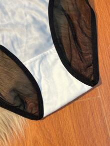 Bare Chapter Bộ 5 quần lót nữ họa tiết da báo gợi cảm kiểu T-back, chất liệu lưới xuyên thấu. - Nhiều màu - Xem 4