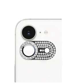1 PC Hollow Diamond Camera Lens Protector Film, Compatible With IPhone 16 Pro Max/16/16 Pro/16 Plus/15 Pro Max/15/15 Pro/15 Plus/14 Pro Max/14/14 Pro/14 Plus/13 Pro Max/13/13 Pro/12/11, Shiny Camera Lens Protective Film, 3D Glitter Crystal Diamond Rhinestone Anti-Scratch Shiny Dot Metal Decorative Sticker, Silver Waterproof Shockproof Anti-Fall Anti-Fingerprint Full Coverage - Silver - View 15