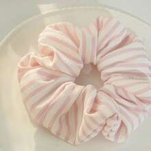 A Cute Striped Hair Accessory,French Country Sweet Style Large Intestine Hair Band Lace Floral Bathroom Hair Accessory, Suitable For Daily Decoration And Festival Gifts - multicolor - View 11
