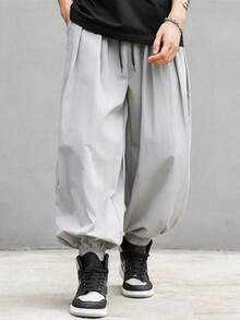 Manfinity EMRG Quần thể thao nam thường ngày với túi xéo và dây rút ở eo. - Xám - Xem 4