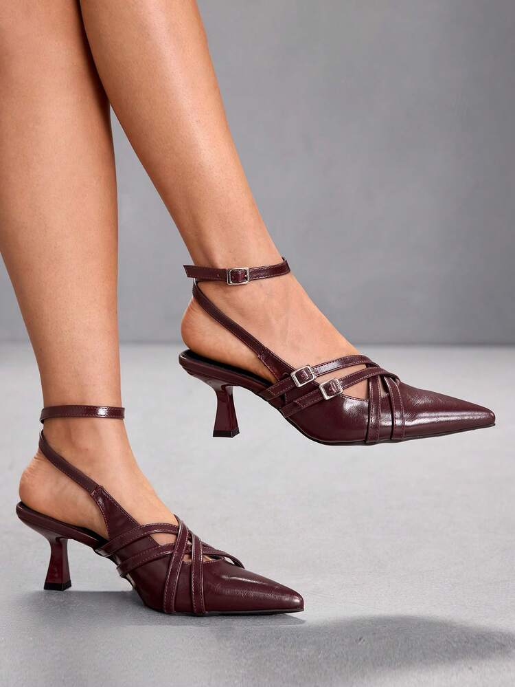 CUCCOO SZL Women's Elegant Commuter Pointed Toe Pumps With Buckle