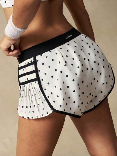 VARSITIE Women's Polka Dot Patchwork Casual Versatile Daily Wear & Sports Shorts