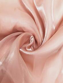 Selianne Women's Dusty Pink Summer Elegant Wedding Ninang Dress,Square Neck Tie Front Ruffle Hem Puff Sleeve Waist Fit Flare Elegant Fashion Retro High-End - Coral Pink - View 10