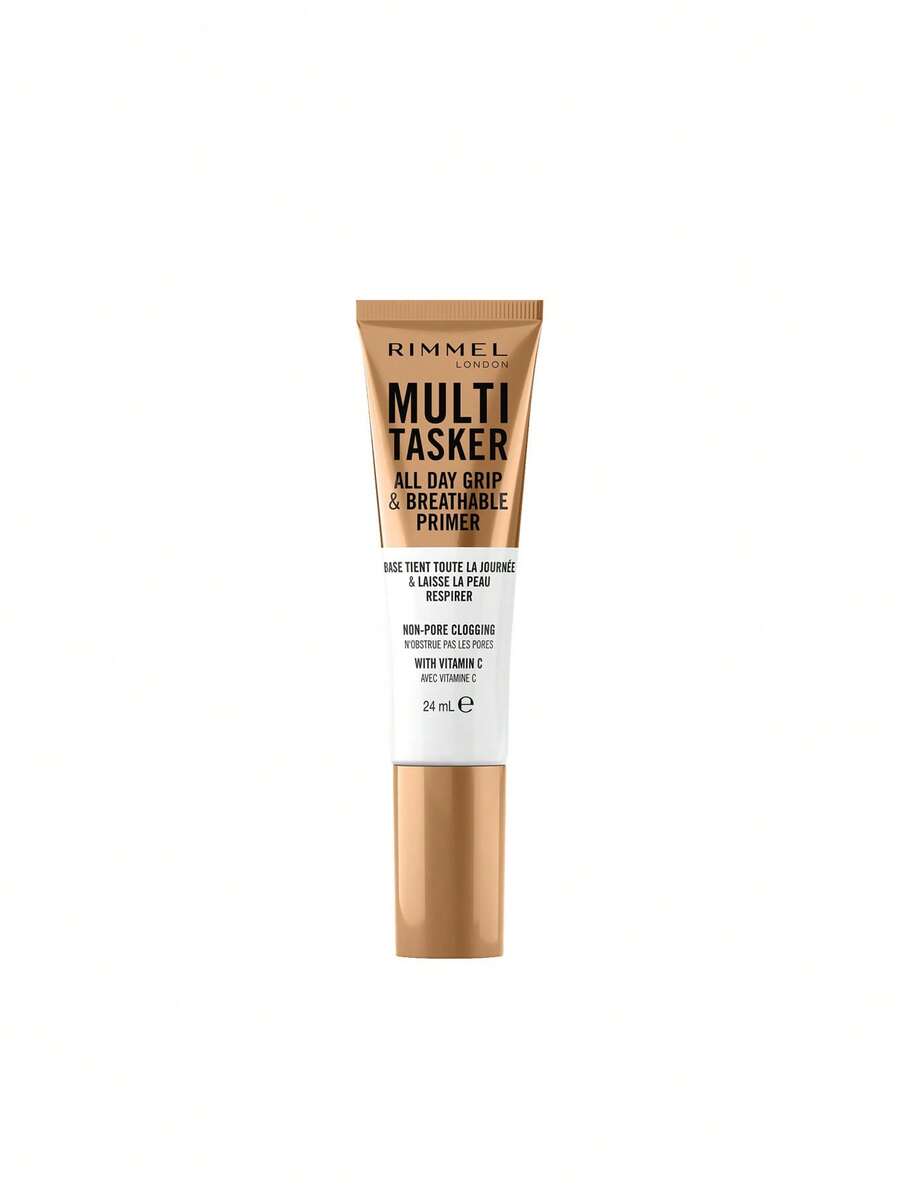 Rimmel Multi-Tasker All Day Grip & Breathable Primer 24 Ml – Makeup Primer, Long-Wearing, For All Skin Types, Vitamin C, Suitable For Foundation Base - Clear - View 1