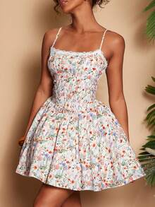 Travachic Women's Floral Print Vacation Dress,Bohemia,Werstern, Summer Outfits,Summer Dresses For Women,Elegant Festival Dresses,Easter Women,Beach - Multicolor - View 3
