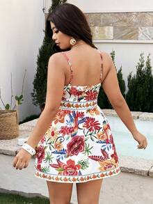 Swim Vcay 2026 Spring/Summer Plus Size Women Sexy Spaghetti Strap Short Casual Vacation Beach Gym Dress - Multicolor - View 2
