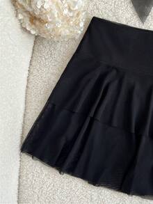 Resyla Damen einfarbiges Trägertop und Shorts Set, modisch für den Sommer - Schwarz - Übersicht 5