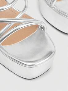 CUCCOO LuxiPop Tacones para mujer - Plateado - Ver 8