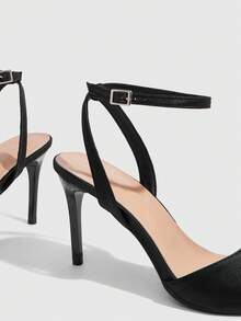 CUCCOO SZL Giày sandal cao gót thời trang nữ - màu đen - Xem 5