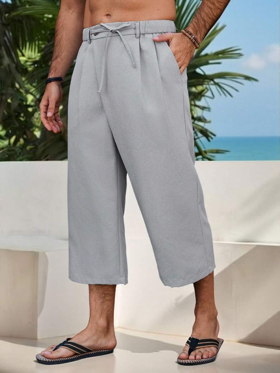 VENTUSAIL 男士深灰色休闲及膝短裤 - 灰色 - 查看 1