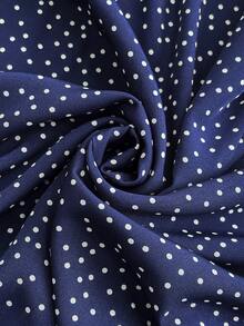 Breezaya Plus Size Women's Navy Blue Summer 1920s Flapper Date Night Dress,Vintage Early Spring Lace Trim White Polka Dot Casual Dresses,Yisikado Zanea Dress - Navy Blue - View 3