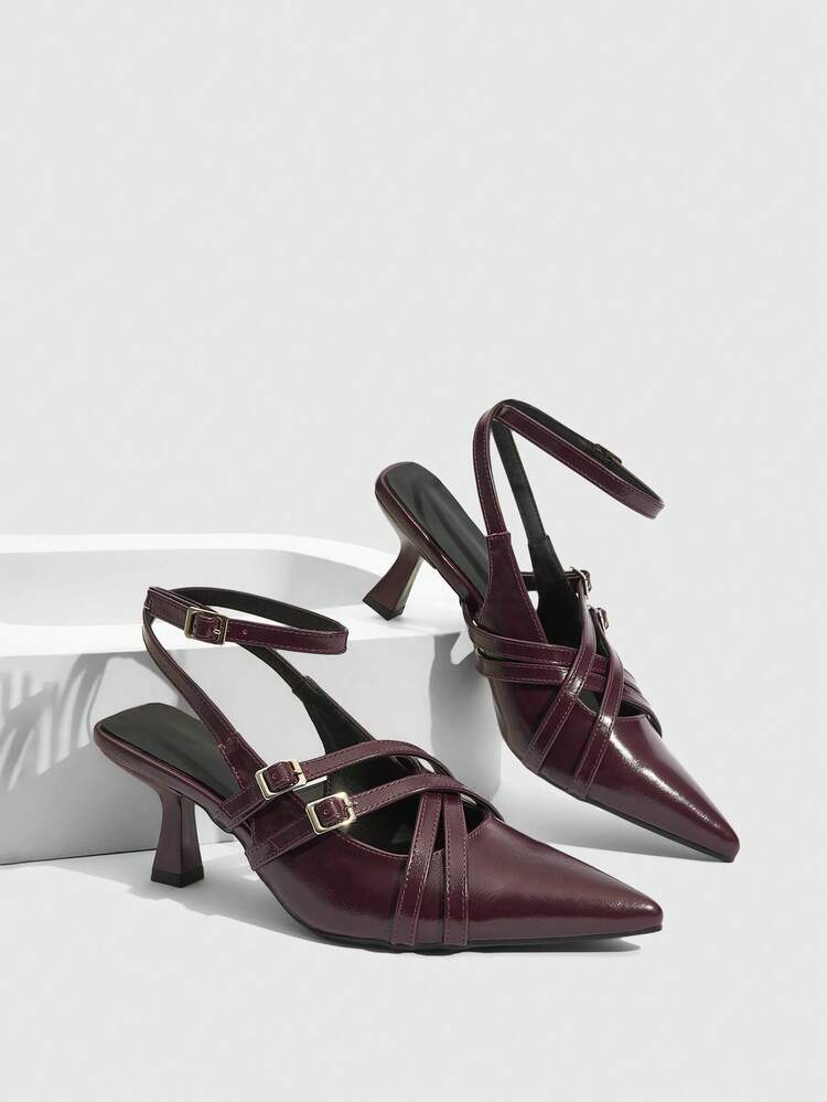 CUCCOO SZL Women's Elegant Commuter Pointed Toe Pumps With Buckle