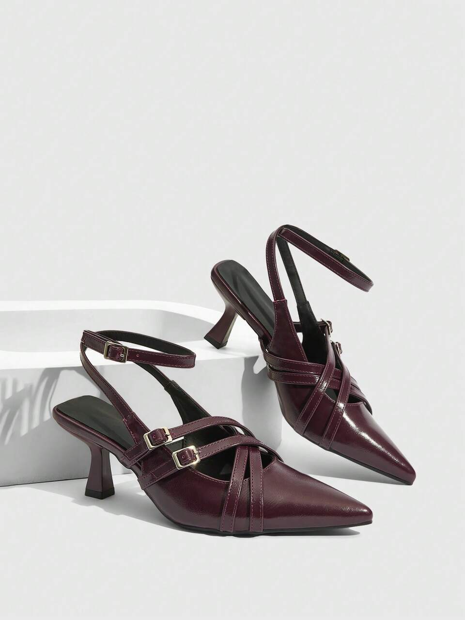 CUCCOO SZL Women's Elegant Commuter Pointed Toe Pumps With Buckle