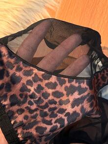 Bare Chapter Bộ 5 quần lót nữ họa tiết da báo gợi cảm kiểu T-back, chất liệu lưới xuyên thấu. - Nhiều màu - Xem 9