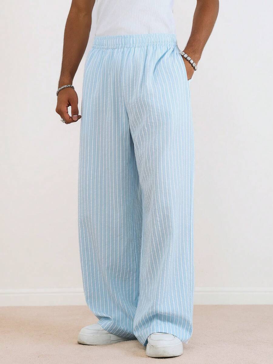 TOKVUE Men's Casual Striped Print Pocket Pants - Multicolor - View 1