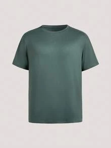 Driftmere 3件装男士纯色针织短袖休闲T恤 - 綠色 - 查看 10