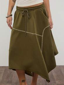 COUREZ Váy nữ - xanh quân đội - Xem 6