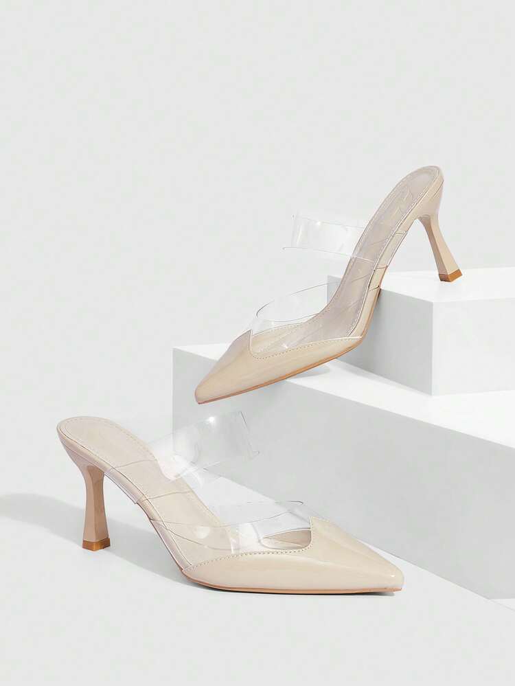 CUCCOO SZL Pointed Toe Women's High Heel Pumps, Jelly Patchwork PU Leather, Sexy For Party & Evening